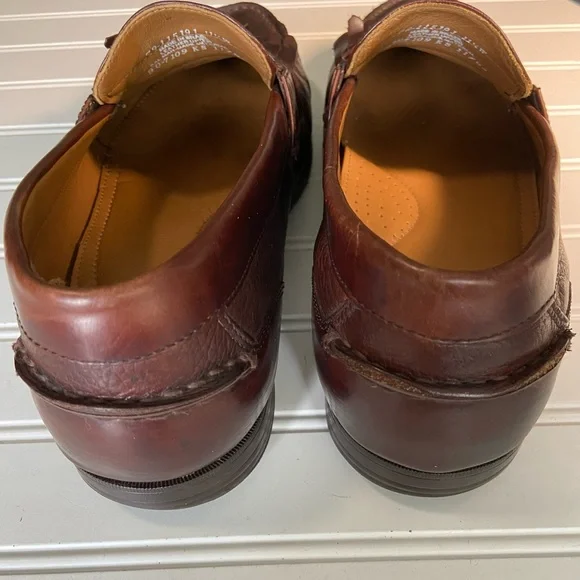 Dockers Men's Size 11 1/2 Wide Brown Leather Tassel Loafers Very Good Condition - Picture 6 of 7